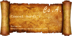 Cserei Aurél névjegykártya